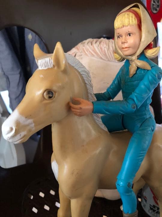 アメリカ USA アンティーク レトロ フィギュア 馬 カウボーイ