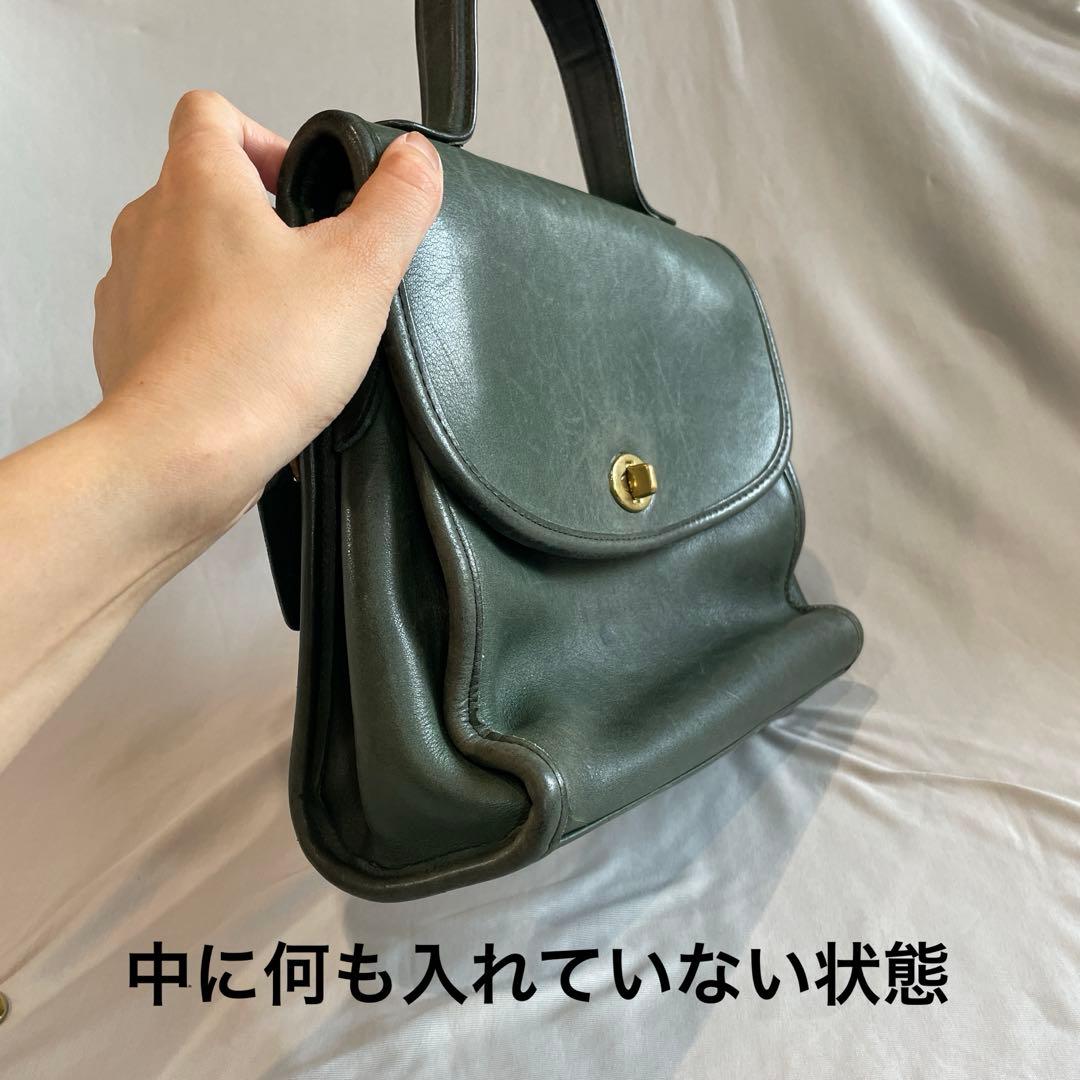 極希少❗️OOLDCOACH 2way バッグ　グリーン　9977 アメリカ製