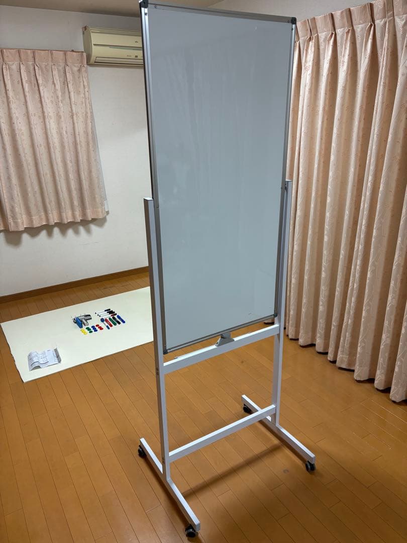ホワイトボード マーカー 脚付き 縦型 1200mm×600mm 楽天市場