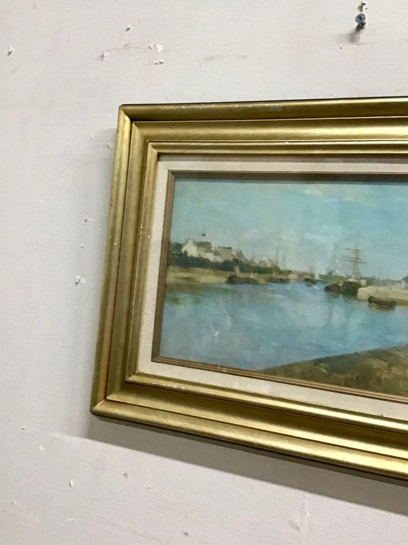 管55☆絵画☆ベルト・モリゾ☆ロリアンの港☆複製画