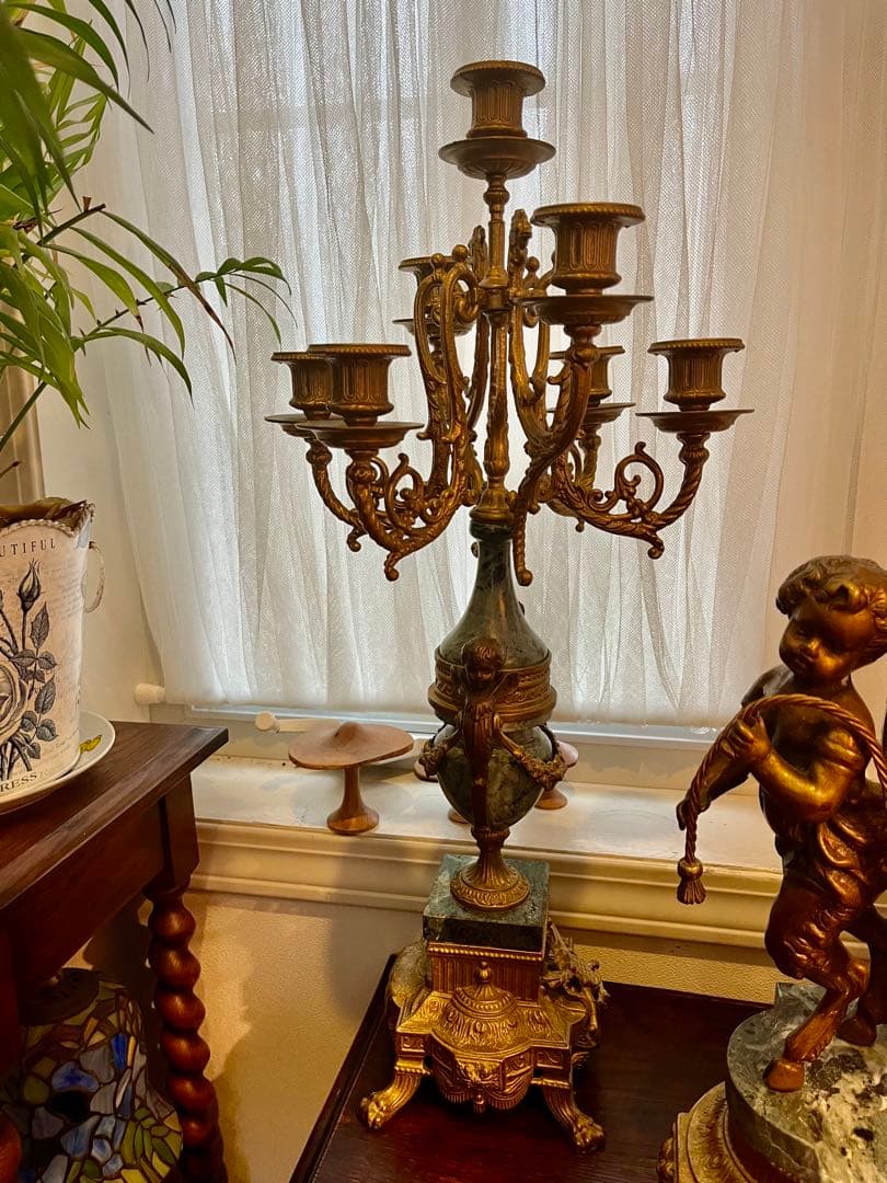 イタリア製 Imperial 置き時計 燭台セット　アンティーク