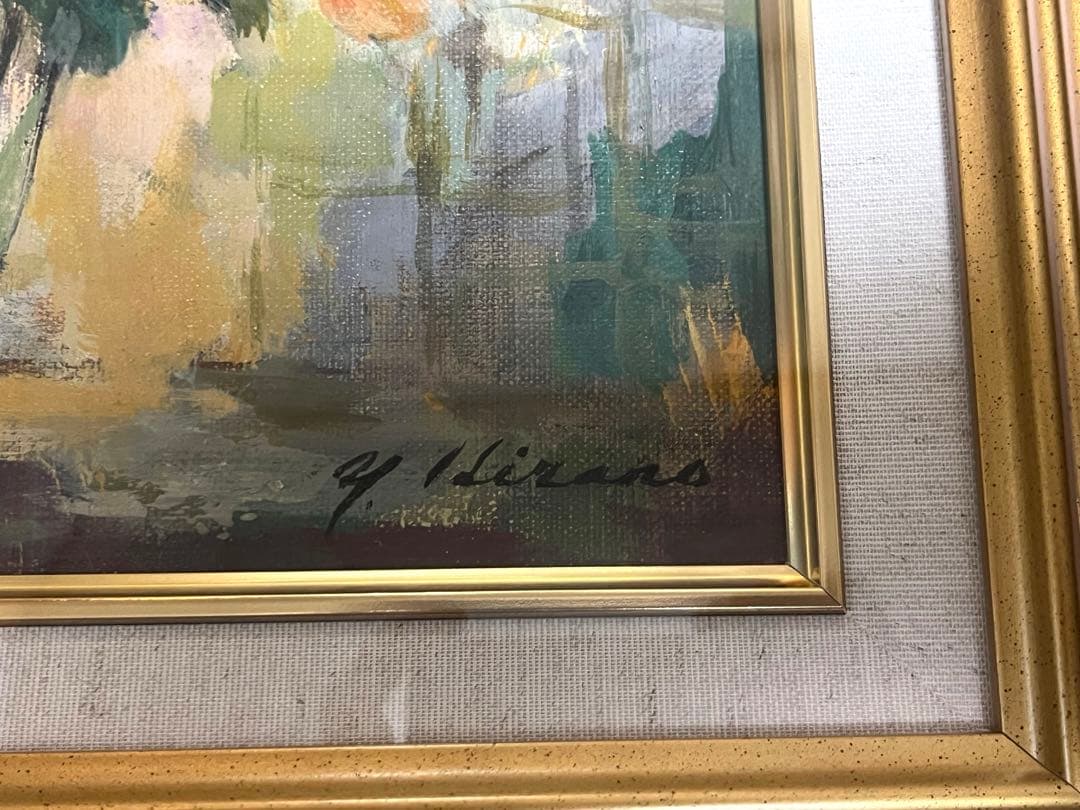 油彩画 トスカーナの窓　平野能子