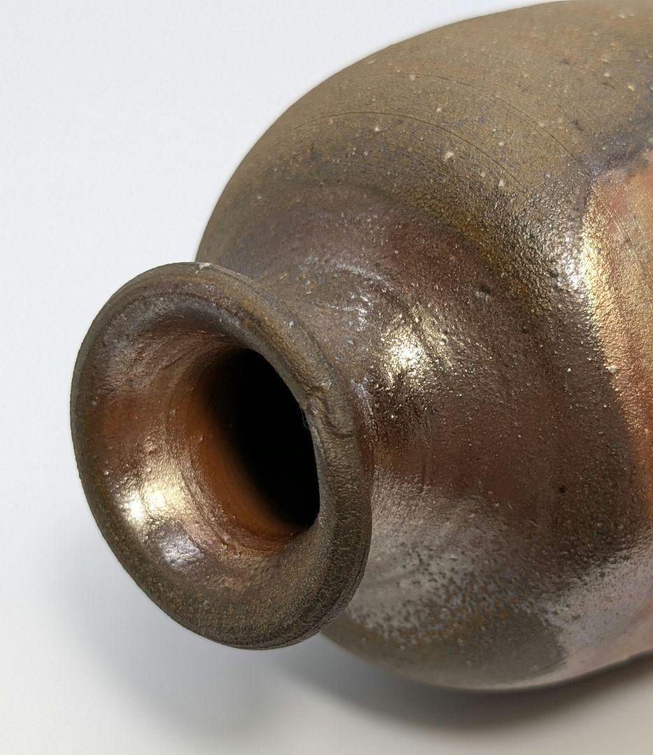 人間国宝 藤原雄 備前焼 虹彩徳利 共箱共布栞 酒器 とっくり 虹備前 食器