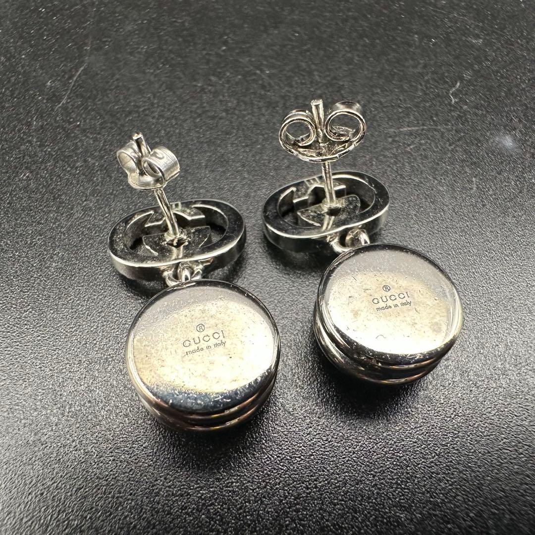 美品✨ GUCCI グッチ ピアス クリスタル インターロッキング 1571