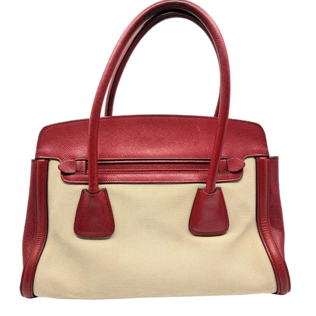 PRADA プラダ 赤 レッド サフィアーノ ハンドバッグ A1350A1