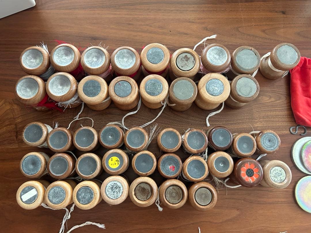 組み紐　組紐　重り　組玉　計55個！！大17、中27、小11個　重り板計720g