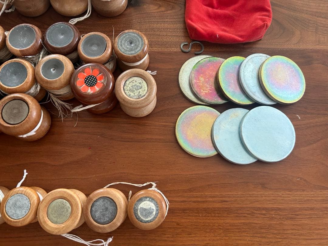 組み紐　組紐　重り　組玉　計55個！！大17、中27、小11個　重り板計720g