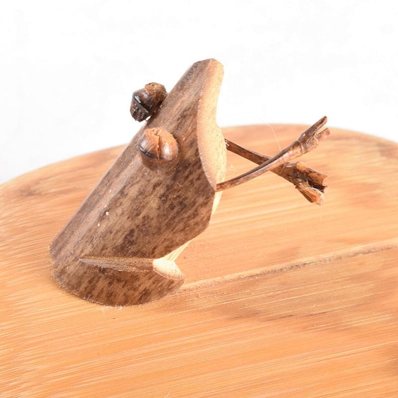 茶道具 竹細工師 山田竹遊造 蓮に蛙 茶道具 竹細工師 山田竹遊