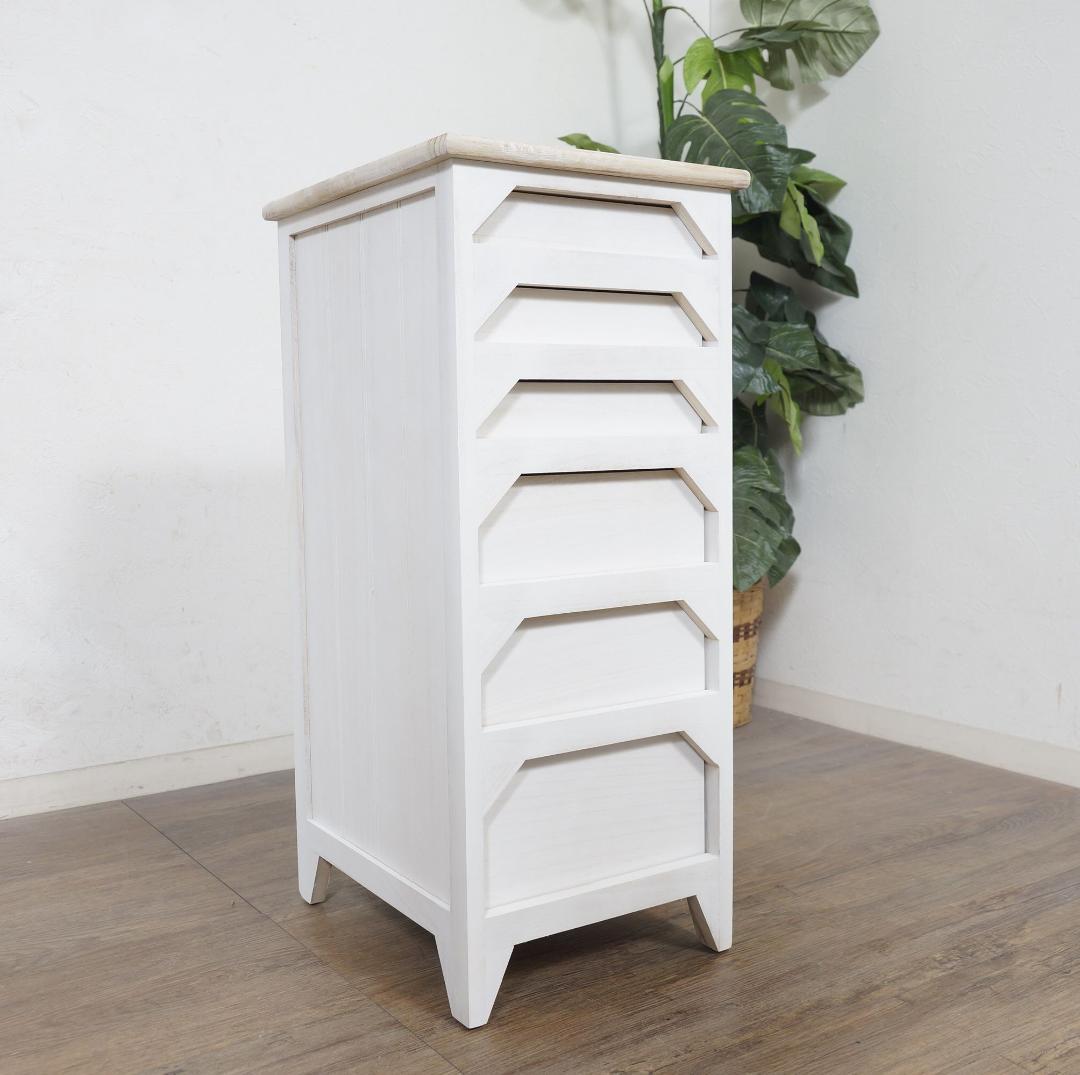 すずみ様専用 シャビー仕上げ アンティーク調 6段チェスト 完成品