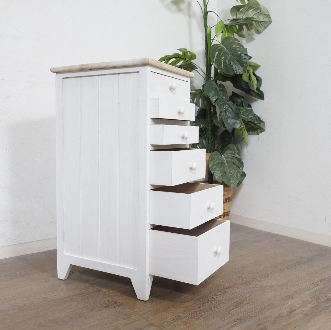 すずみ様専用 シャビー仕上げ アンティーク調 6段チェスト 完成品