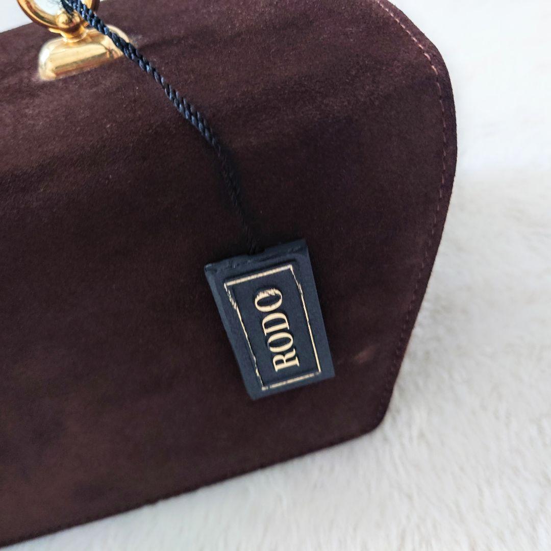 高級 希少モデル イタリア製 RODO 2way バッグ ゴールド スエード