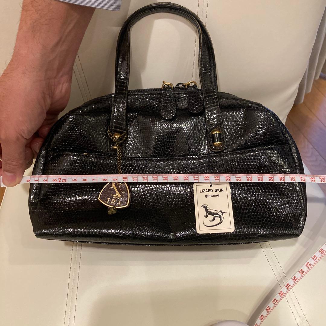 JRA リザードスキン ハンドバッグ 黒
