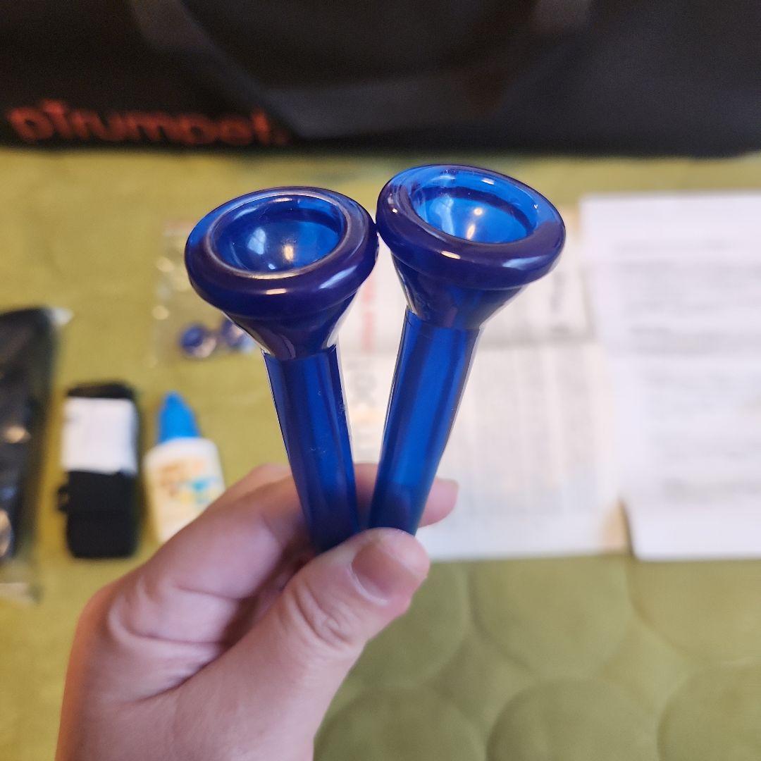 pTrumpet 青 トランペット 本体 ケース付き　中古品　美品