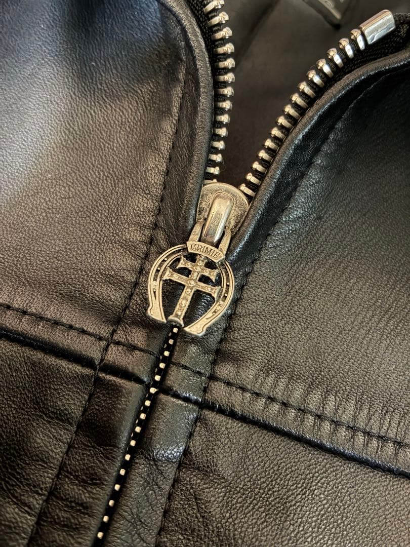 CRIMIEレザージャケット 黒 S 良品 THE CRIMIE ライダースジャケット