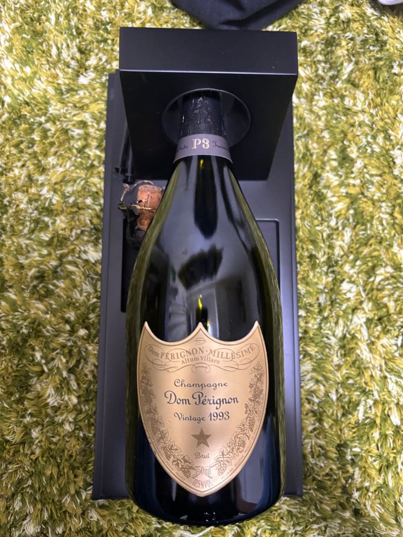 希少Dom Pérignon 1993 ヴィンテージ 750ml 【空瓶】 Vintage 1993 Dom Perignon Champagne Bottle EMPTY w/ Box & Pamphlet