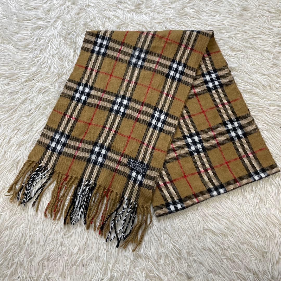 定番 大人気 バーバリーズ ノバチェック柄 マフラー ラムズウール