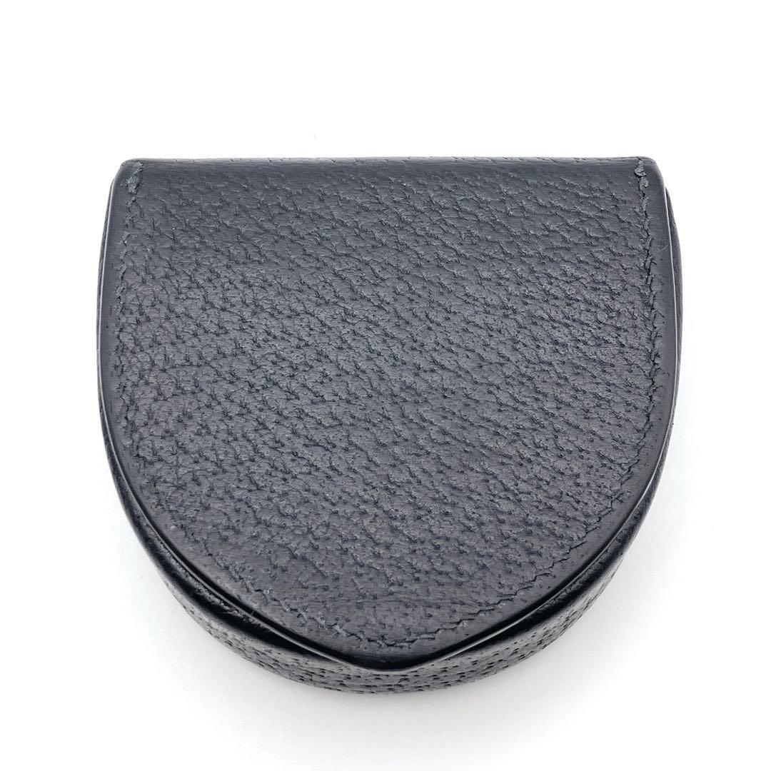 グッチ GGマーモント ケース 450940 馬蹄型 ブラック レザー