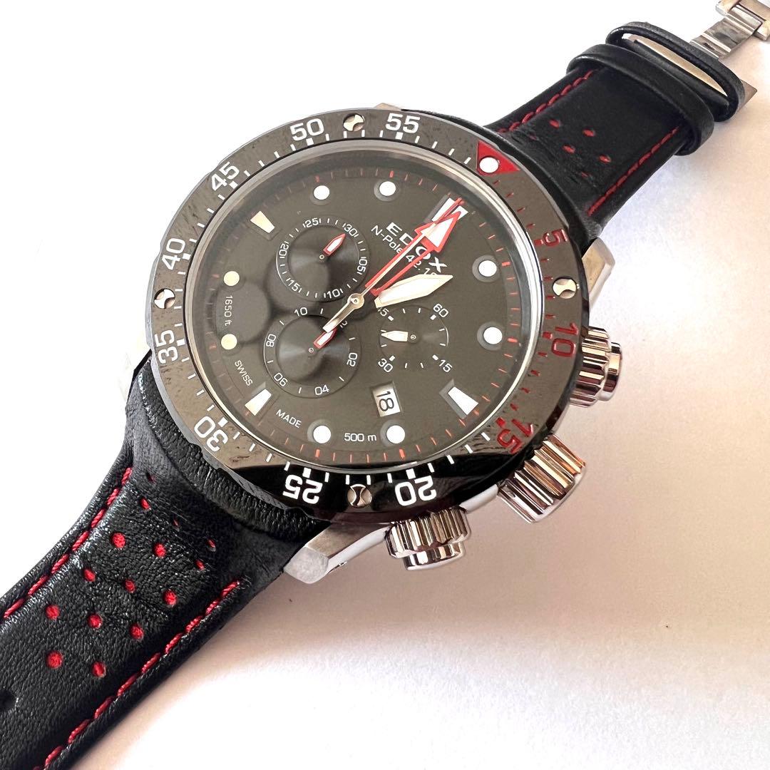 【300本限定】EDOX クロノオフショア1 ノースポール 42.195 黒