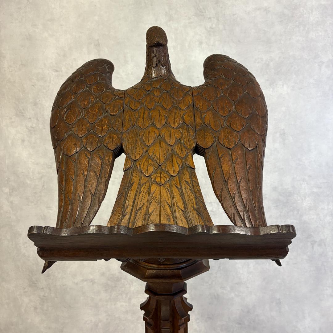 希少】アンティーク 聖書台 木製 イーグル 教会什器