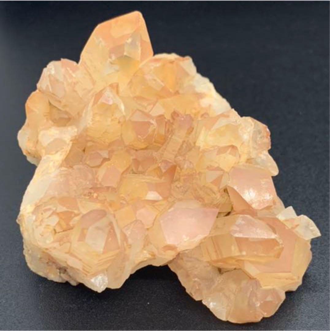 ブラジル/ミナスジェライス産】タンジェリンクォーツのクラスター①