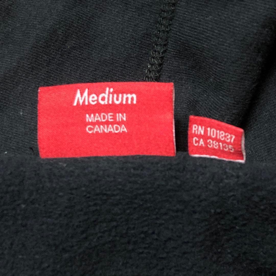 【オーバーサイズ】シュプリーム☆センターマイクロ刺繍ロゴ　パーカー　正規品鑑定済