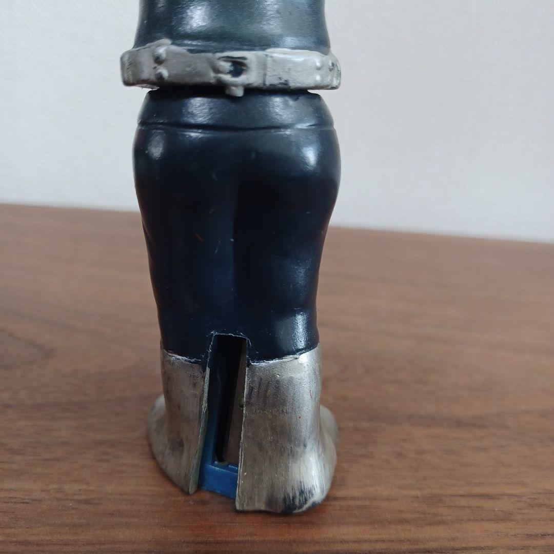 当時物 無版権 「仮面ライダー」鉛筆削り付きの希少ソフビフィギュア