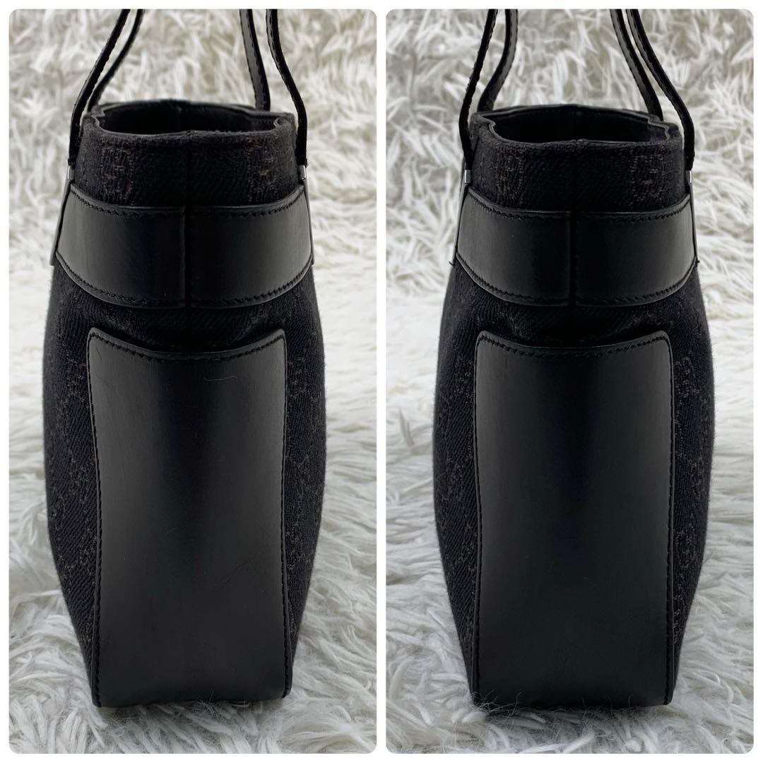 【✨極美品✨】グッチ ハンドバッグ GGキャンバス レザー ブラウン