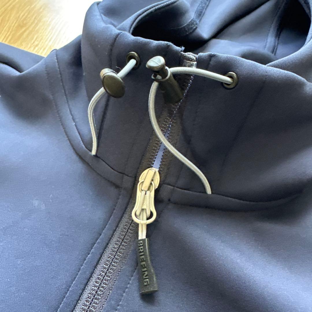 BRIEFING ネイビーパーカー　フード付き　レディース