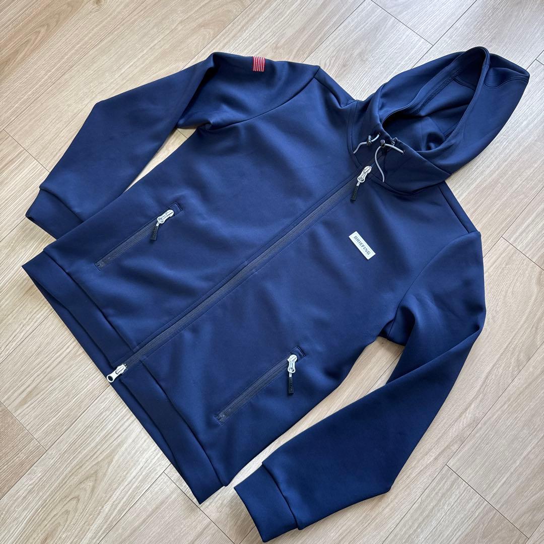 BRIEFING ネイビーパーカー　フード付き　レディース