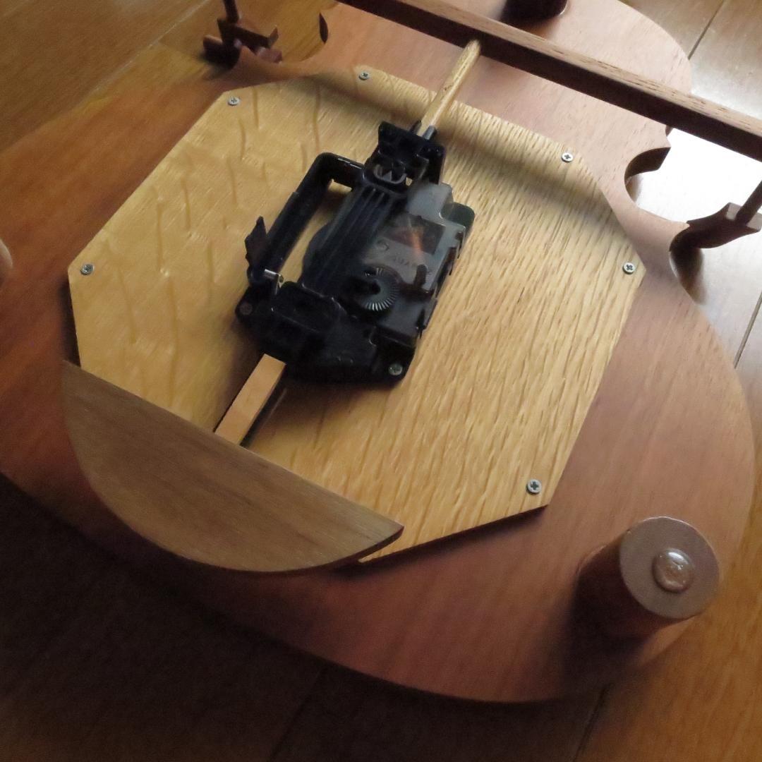 バイオリン型 木製振り子時計 掛け時計