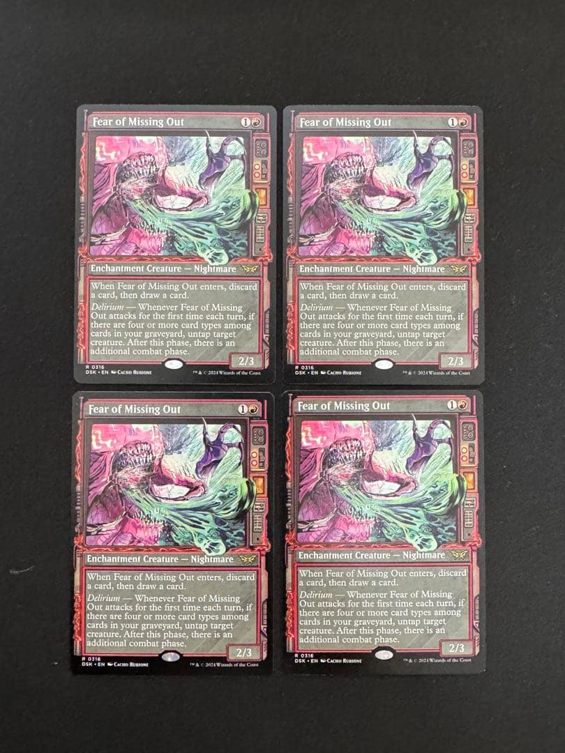 MTG DSK 逸失への恐怖 英語版Foil 4枚セット MTG 逸失への