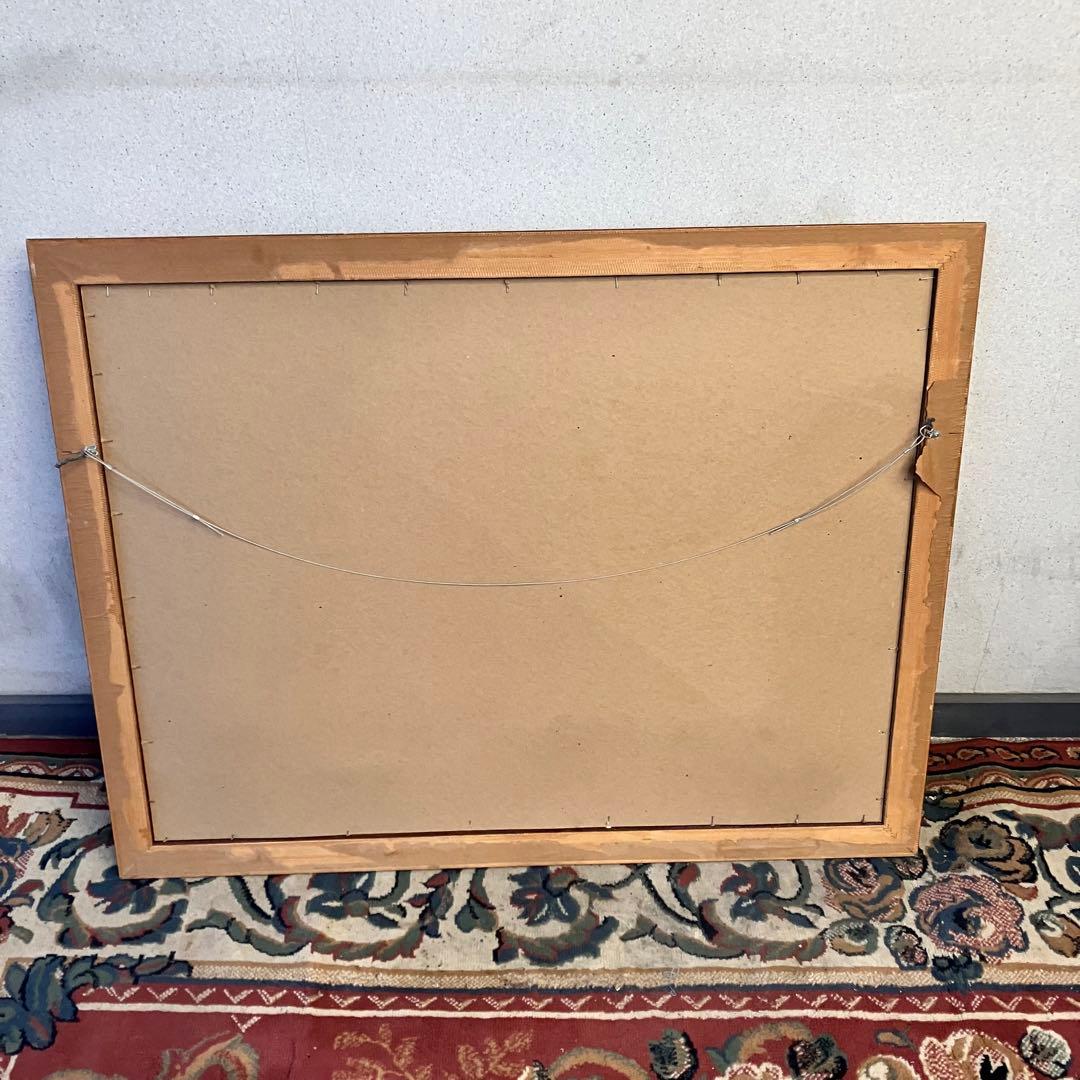 大型絵画 アンティーク 金縁 フラワーポット オブジェ アート 芸術美術 壁掛け