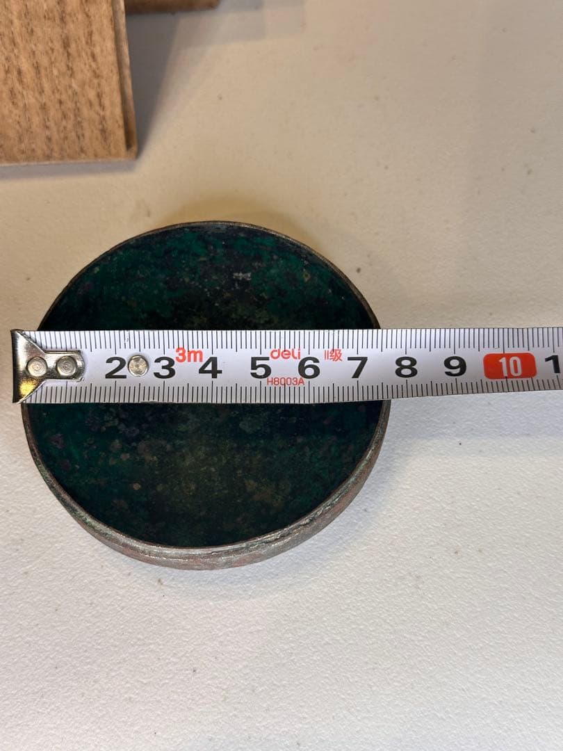 汉時代 銅製 香合 内部緑青有 神鳥文 共箱付 時代物