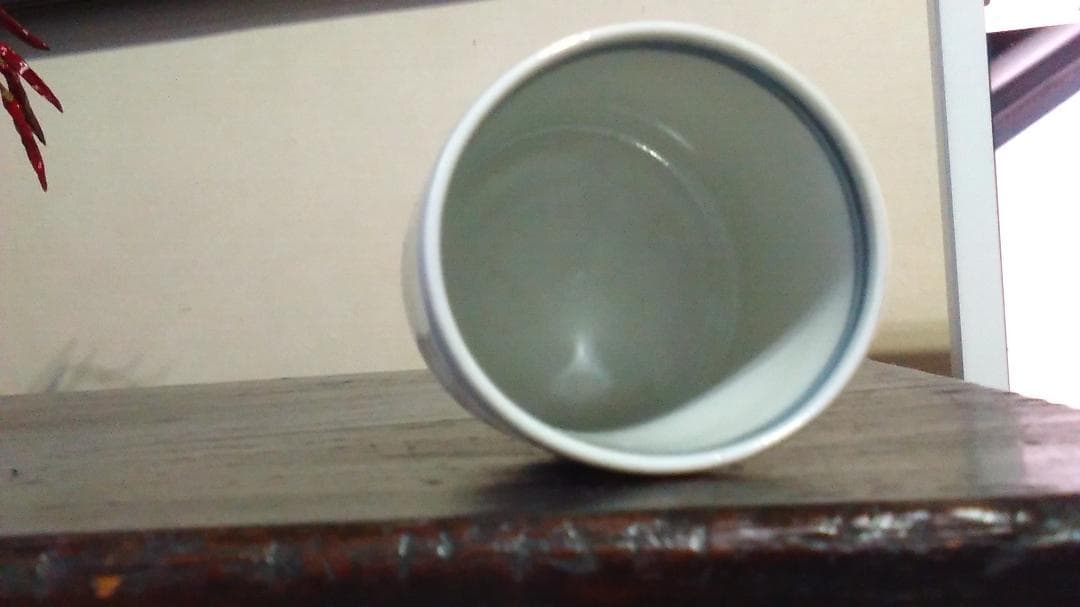 古伊万里　若松　螺旋紋　覗き・のぞき・猪口