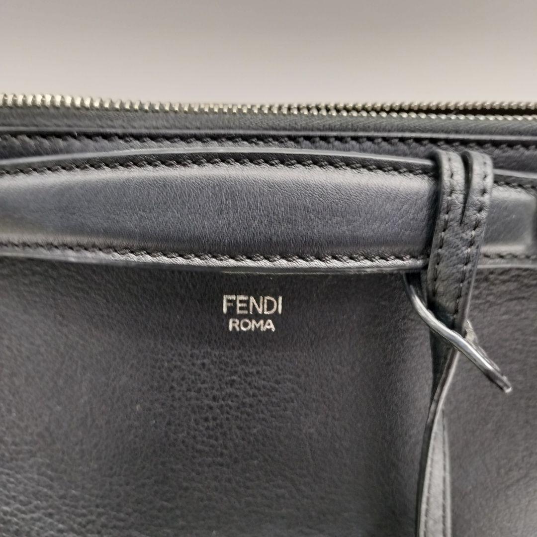FENDI ブラックレザー バイザウェイ ショルダーバッグ