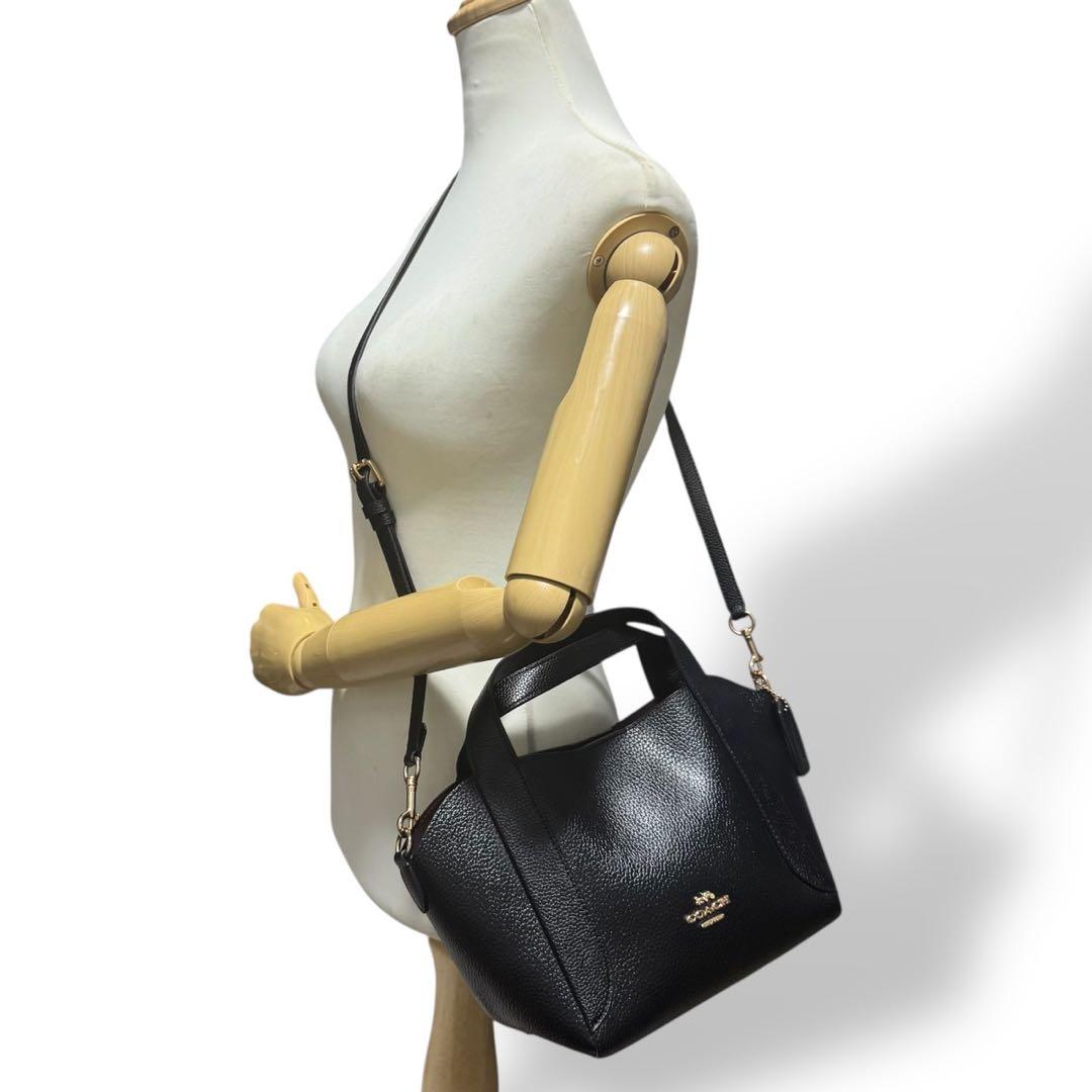 未使用級✨️コーチ 2way ショルダーバッグ ハドリー ホーボー21 レザー 黒