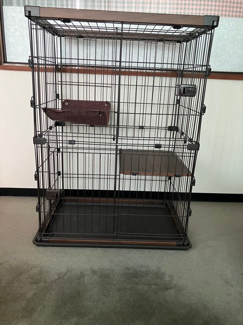 アイリスオーヤマ ウッディキャットケージPWCR-962V キャリーなど他一式