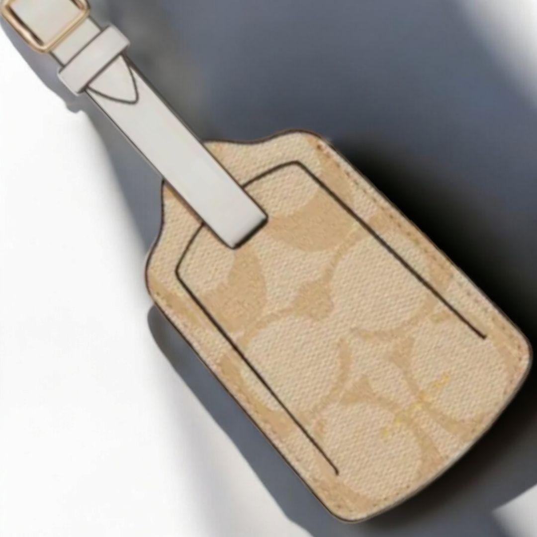 コーチ COACH ネームタグ シグネチャー ラゲッジタグ ライトカーキチョーク