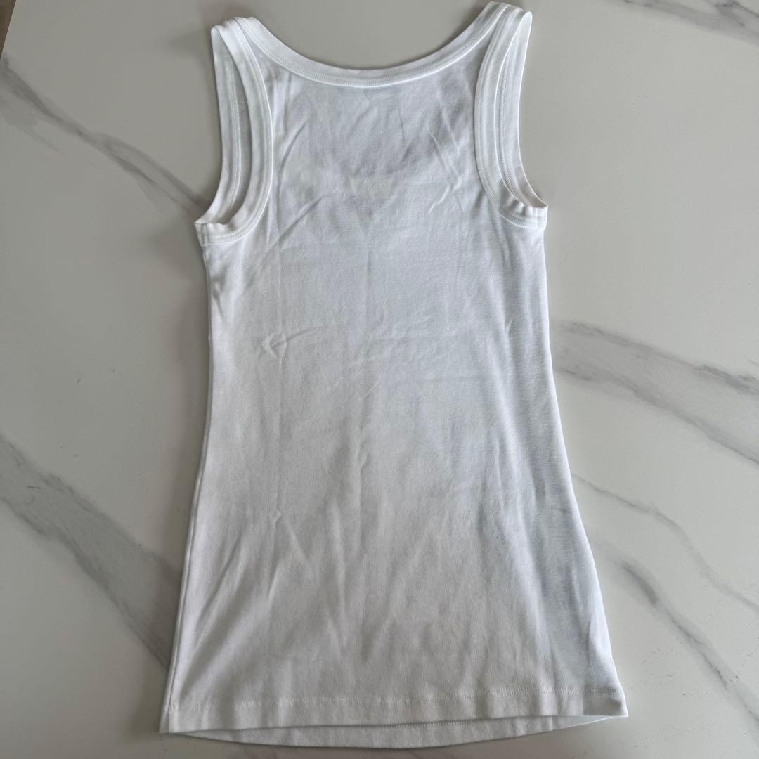 prada タンクトップ ロゴ リブニット ノースリーブ トライアングル プラダ