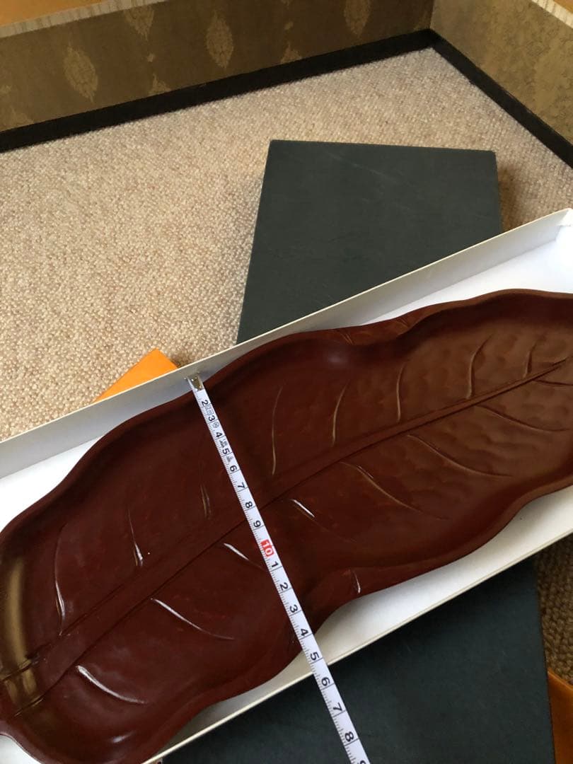 漆器 葉型 盆 箱入　40㎝