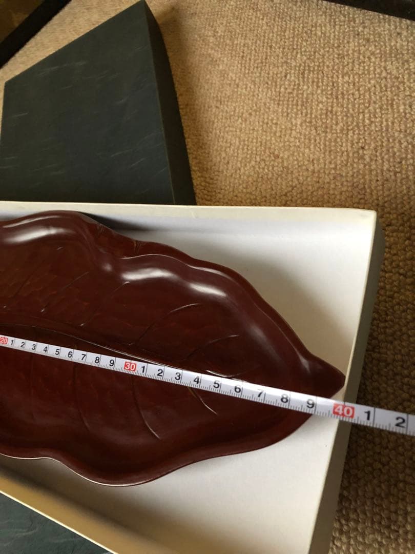 漆器 葉型 盆 箱入　40㎝