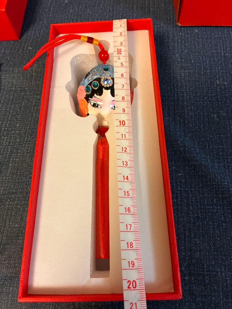 希少】中国無形文化遺産 黎侯彩塑 京劇 泥人形 置き物＆ストラップ