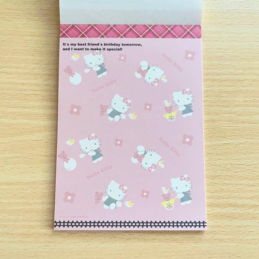超激レア！】平成レトロ！ ハローキティ メモ帳 メモパッド チェック柄