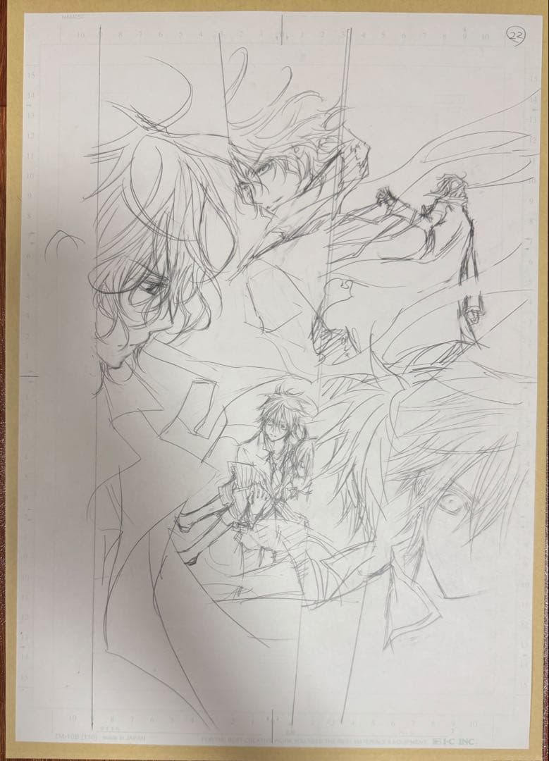 ヴァンパイア騎士原画展 限定 直筆「原稿下絵」1枚 ヴァンパイア騎士