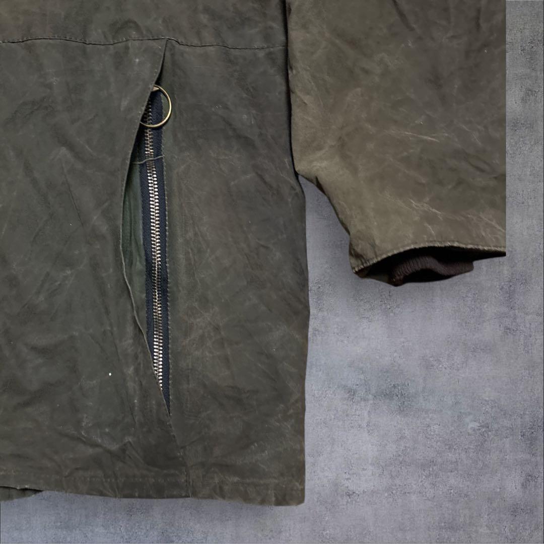 雰囲気抜群　LEWIS CREEK オイルジャケット　襟レザー