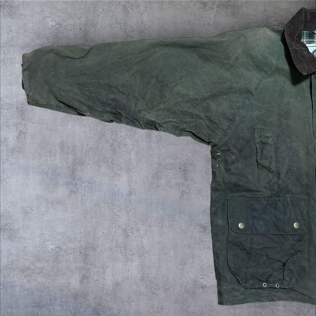 雰囲気抜群　LEWIS CREEK オイルジャケット　襟レザー