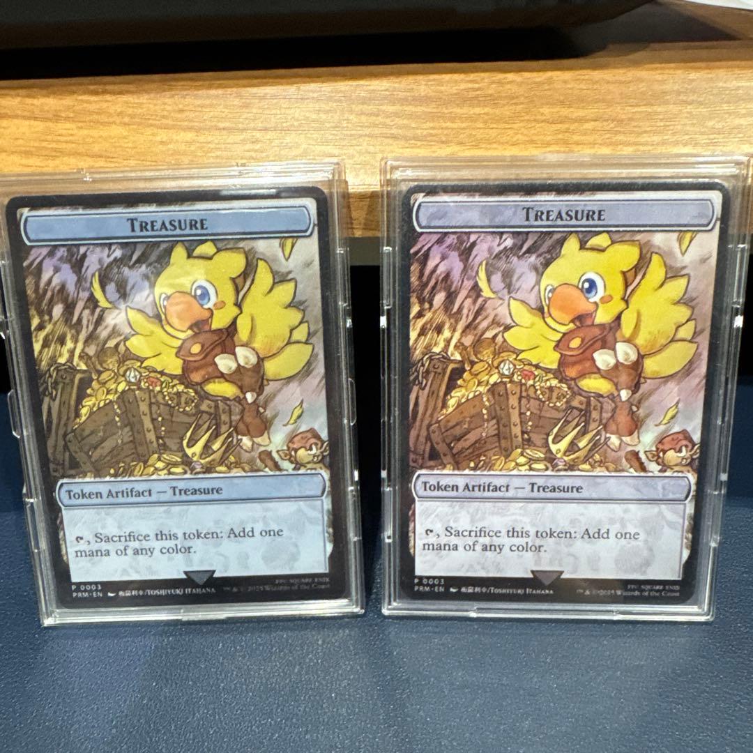 正規品 英語版 MTG ステンレストークン チョコボ 宝物 FF マジック大戦祭