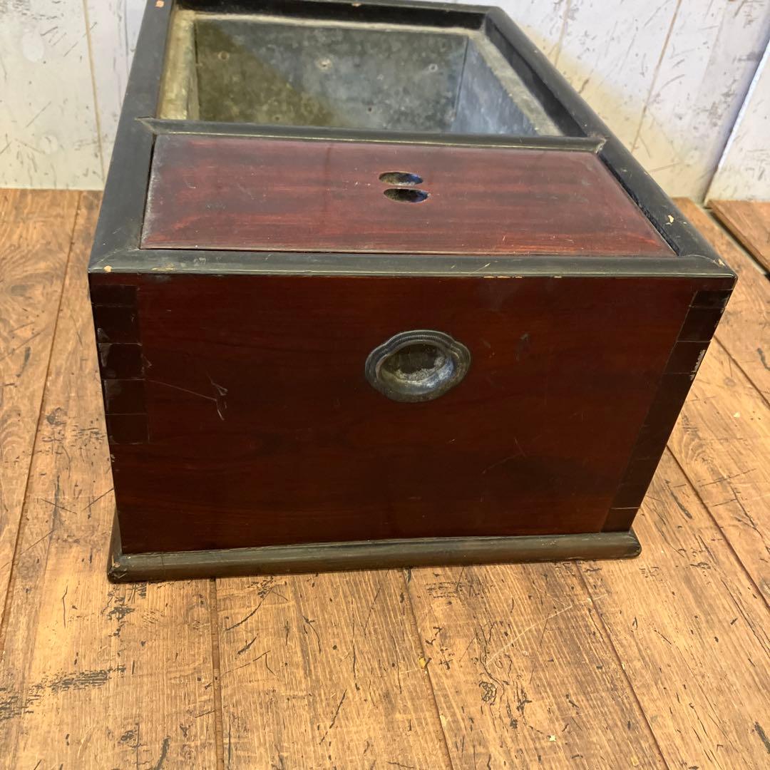 昭和レトロ 木製 火鉢 長火鉢 箱火鉢 囲炉裏 骨董 古道具 古民具