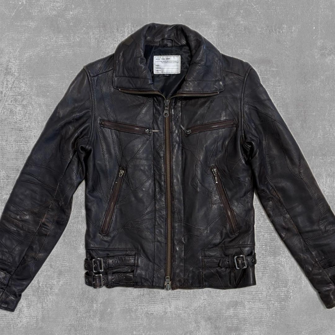 本革 レザーライダースジャケット 00s archive お兄系 - メルカリ