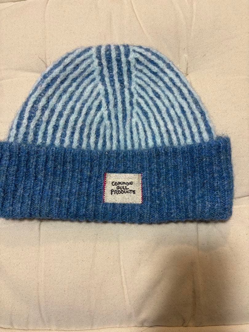 common gull products. 記憶の中のガルニット帽 ブルー - メルカリ